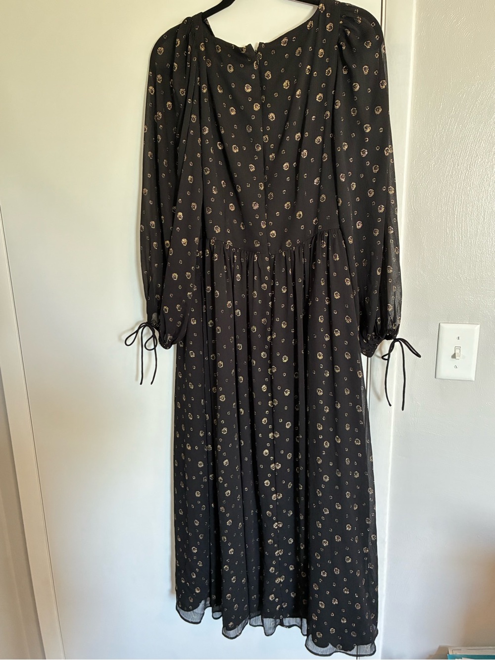Black Ruched Maxi Dress Whimsigoth Witchy - Picture 11 of 13
